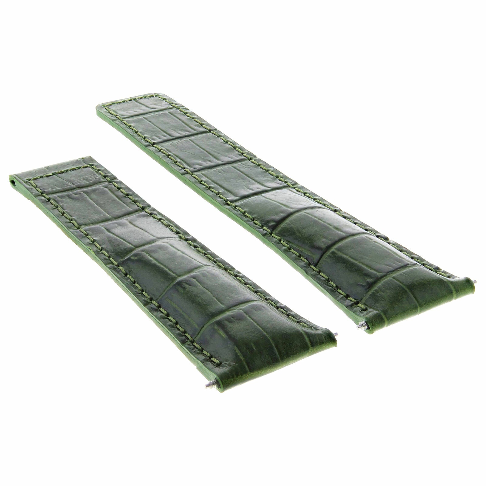22MM LEATHER BAND STRAP FOR TAG HEUER CARRERA MONACO CALIBRE 12,16,36,1887 GREEN