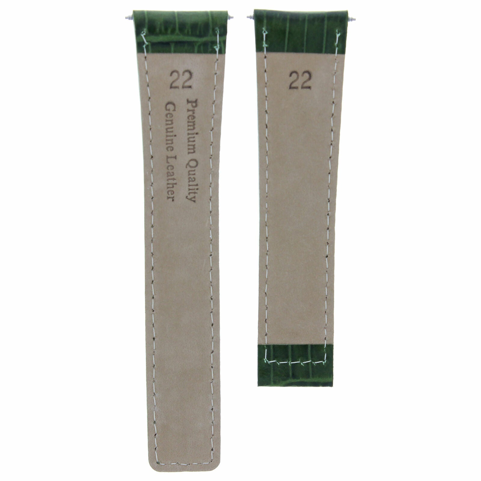 22MM LEATHER BAND STRAP FOR TAG HEUER CARRERA MONACO CALIBRE 12,16,36,1887 GREEN