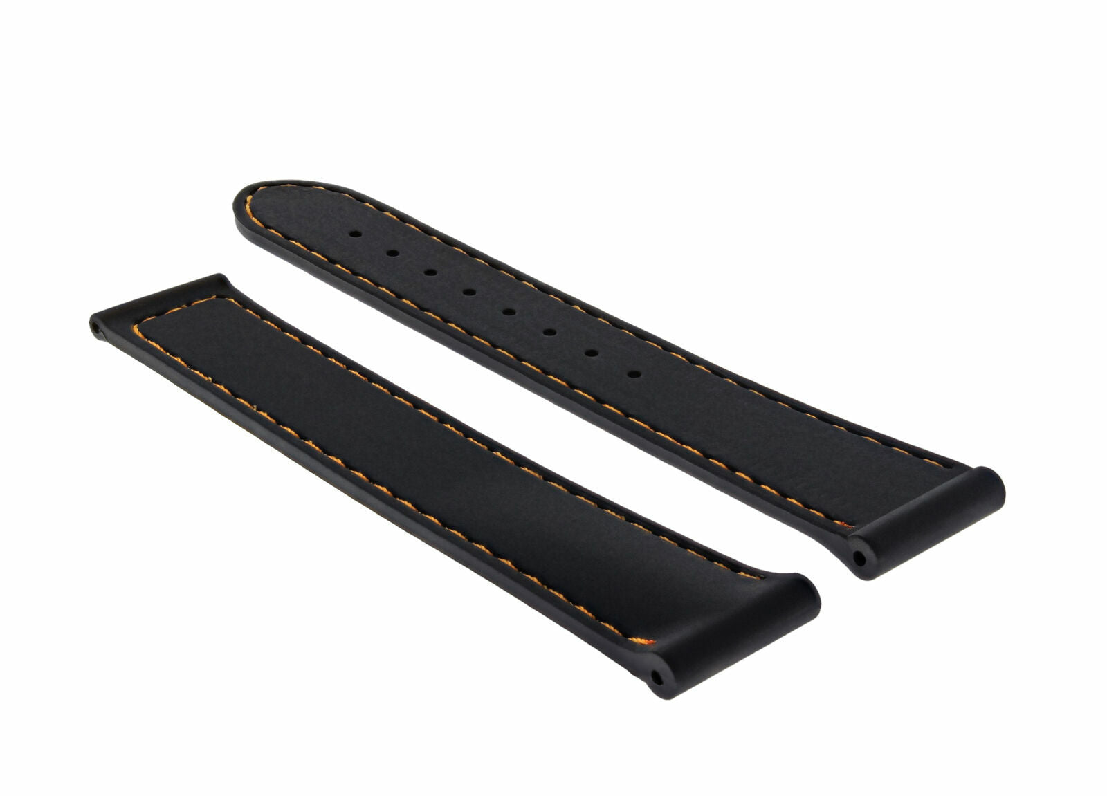 20MM RUBBER WATCH BAND STRAP FOR OMEGA SEAMASTER PLANET OCEAN BLACK ORANGE STIT