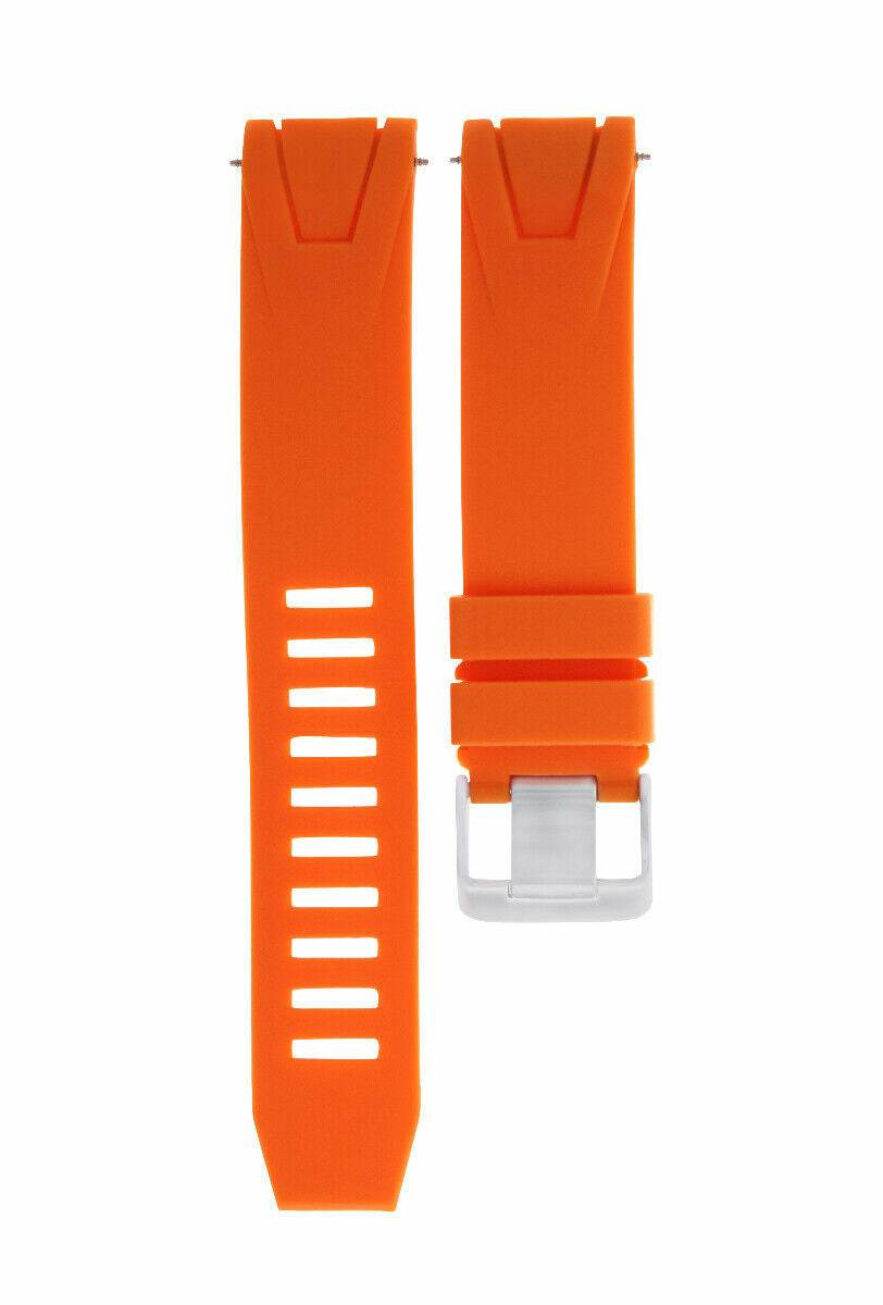 ORANGE RUBBER BAND BRACELET STRAP FOR 45.5MM OMEGA SEAMASTER 22MM PLANET OCEAN