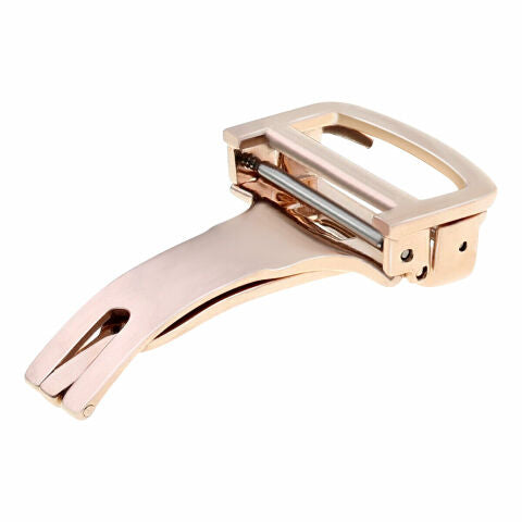 18MM DEPLOYMENT STRAP BAND BUCKLE CLASP FOR FIT CARTIER CALIBRE TANK WATCH ROSE