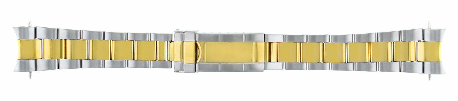 20MM OYSTER WATCH BAND FOR ROLEX SUBMARINER TWO TONE FLIP LOCK SOLID END LOOK