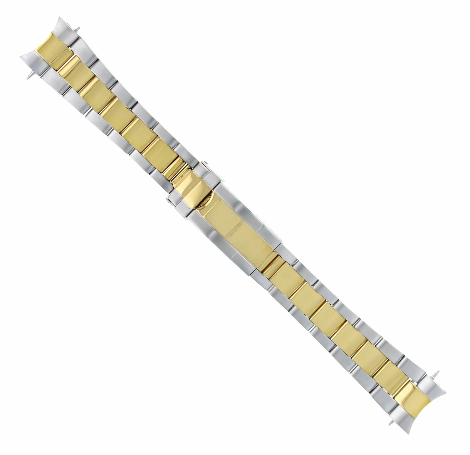 20MM OYSTER WATCH BAND FOR ROLEX SUBMARINER TWO TONE FLIP LOCK SOLID END LOOK