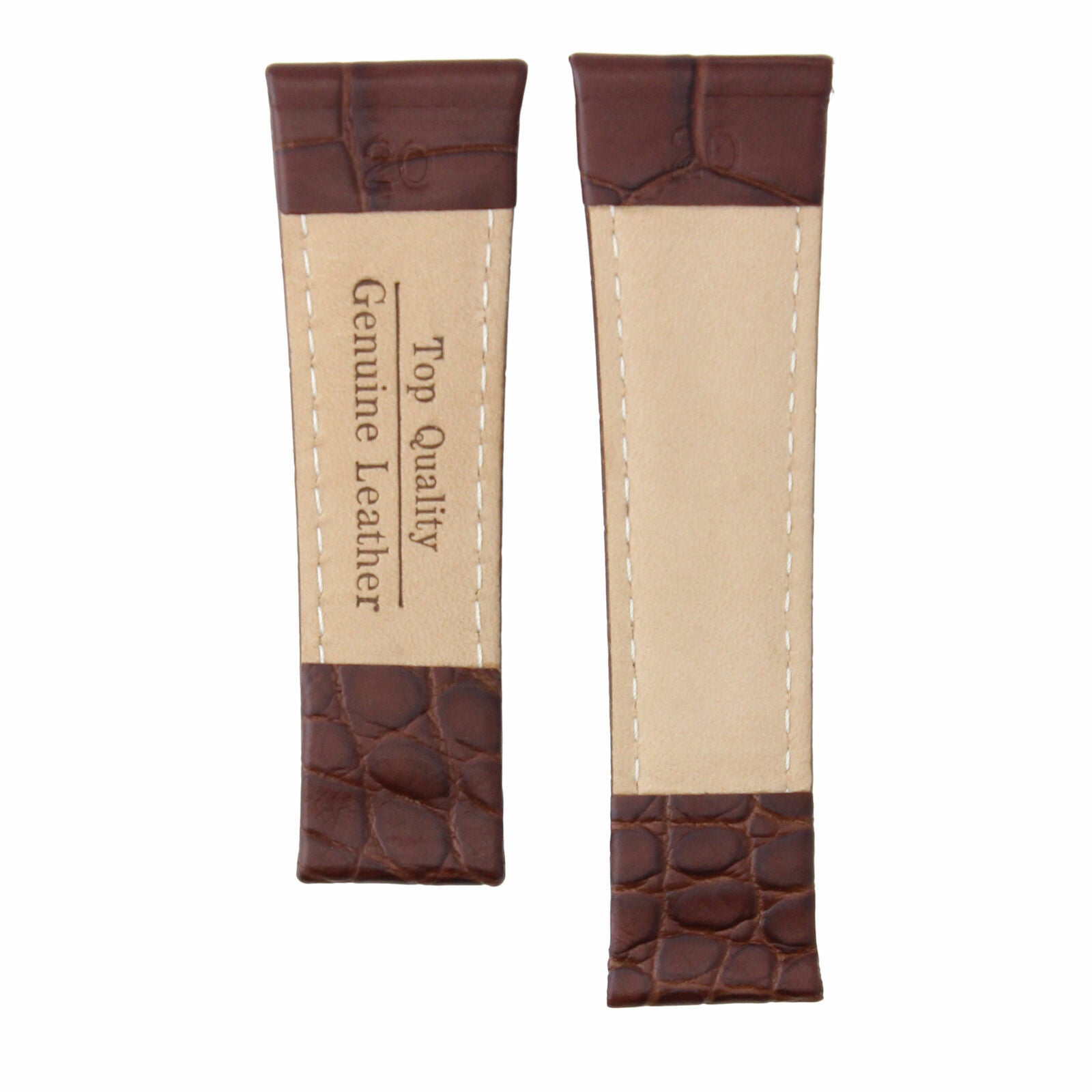 CROC LEATHER BAND STRAP FOR ROLEX DAYTONA 16519 116519 WATCH BROWN WS REGULAR