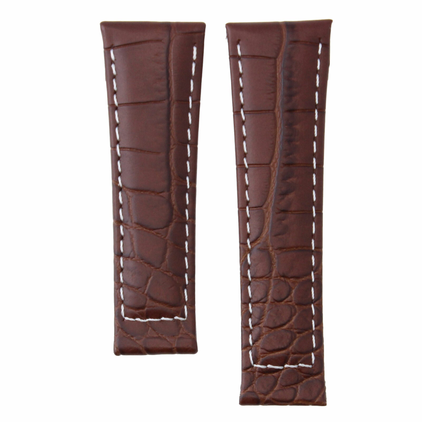 CROC LEATHER BAND STRAP FOR ROLEX DAYTONA 16518 116520 WATCH BROWN WS REGULAR