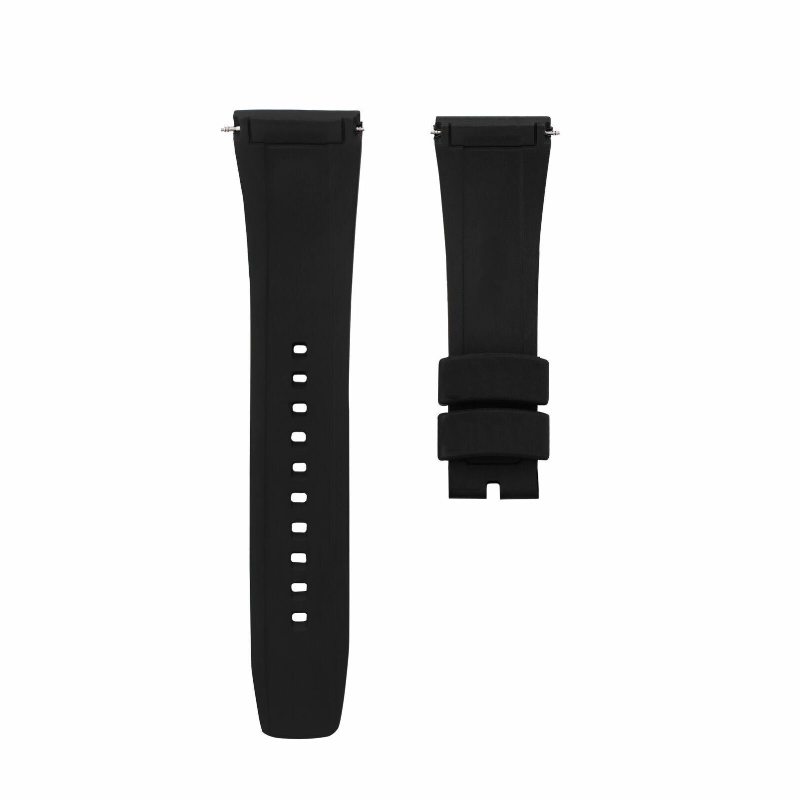 26MM SILICONE RUBBER WATCH BAND STRAP FOR SEIKO VELATURA KINETIC 7T62 BLACK