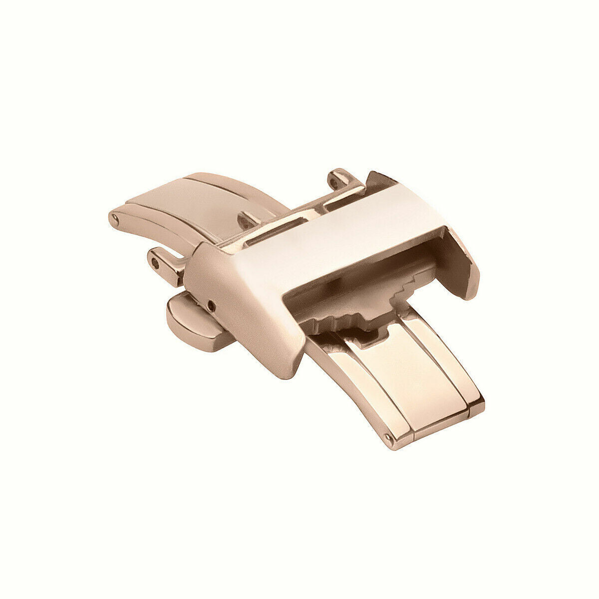 18MM DEPLOYMENT BUCKLE CLASP FOR LONGINES CLASSIC WATCH LEATHER STRAP ROSE COLOR