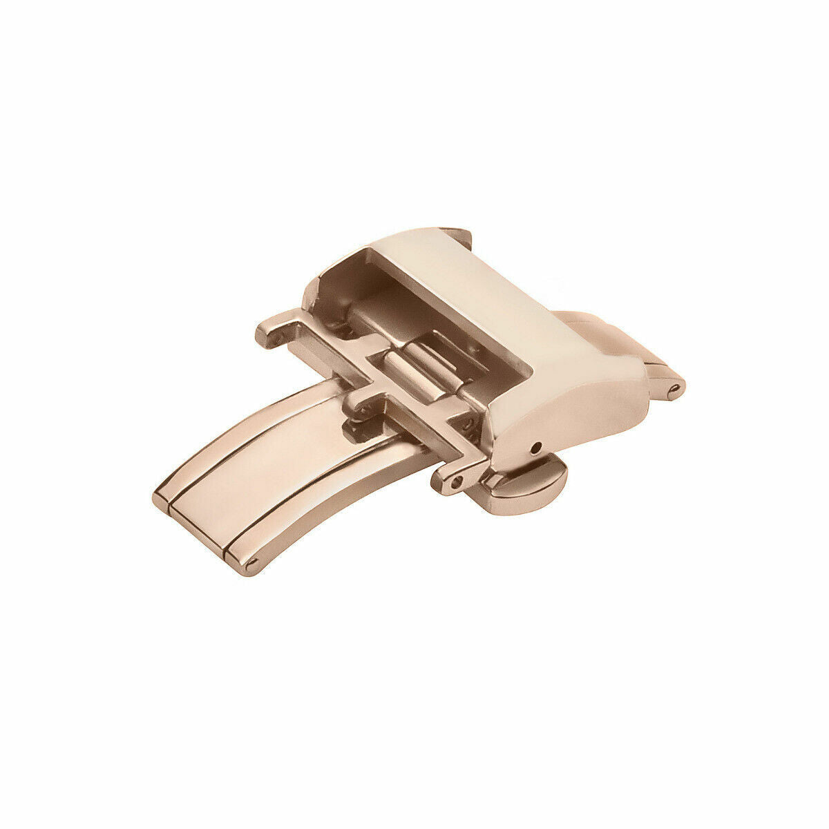 18MM DEPLOYMENT BUCKLE CLASP FOR LONGINES CLASSIC WATCH LEATHER STRAP ROSE COLOR