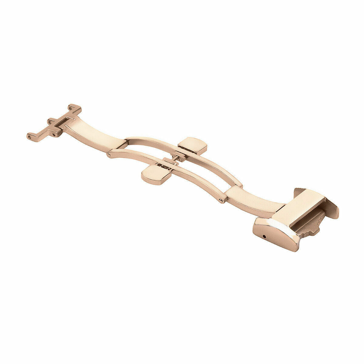 18MM DEPLOYMENT BUCKLE CLASP FOR LONGINES CLASSIC WATCH LEATHER STRAP ROSE COLOR