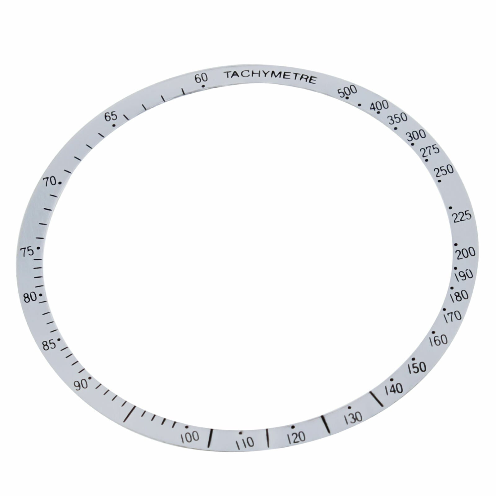 BEZEL INSERT FOR OMEGA TACHYMETRE SPEEDMASTER 321,145.022, 145.012 SILVER TOP QY