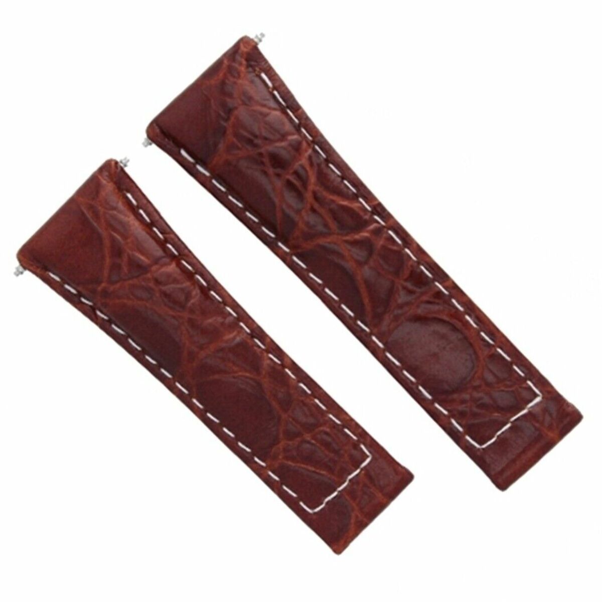 20MM CROC LEATHER WATCH STRAP FOR ROLEX DAYTONA 116519 COGNAC/TAN WS REGULAR