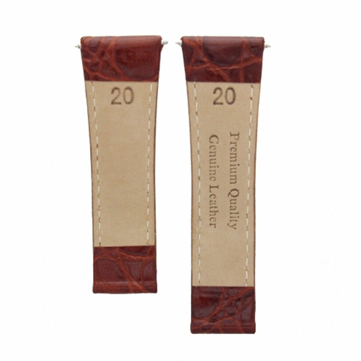 20MM CROC LEATHER WATCH STRAP FOR ROLEX DAYTONA 116519 COGNAC/TAN WS REGULAR