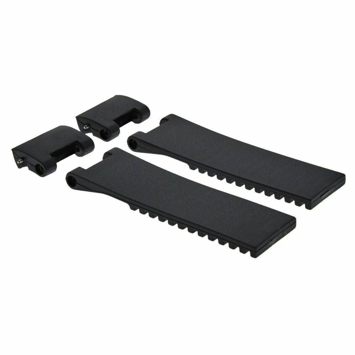 22MM SILICONE RUBBER DIVER BAND STRAP FOR ULYSSE NARDIN MARINE WATCH BLACK