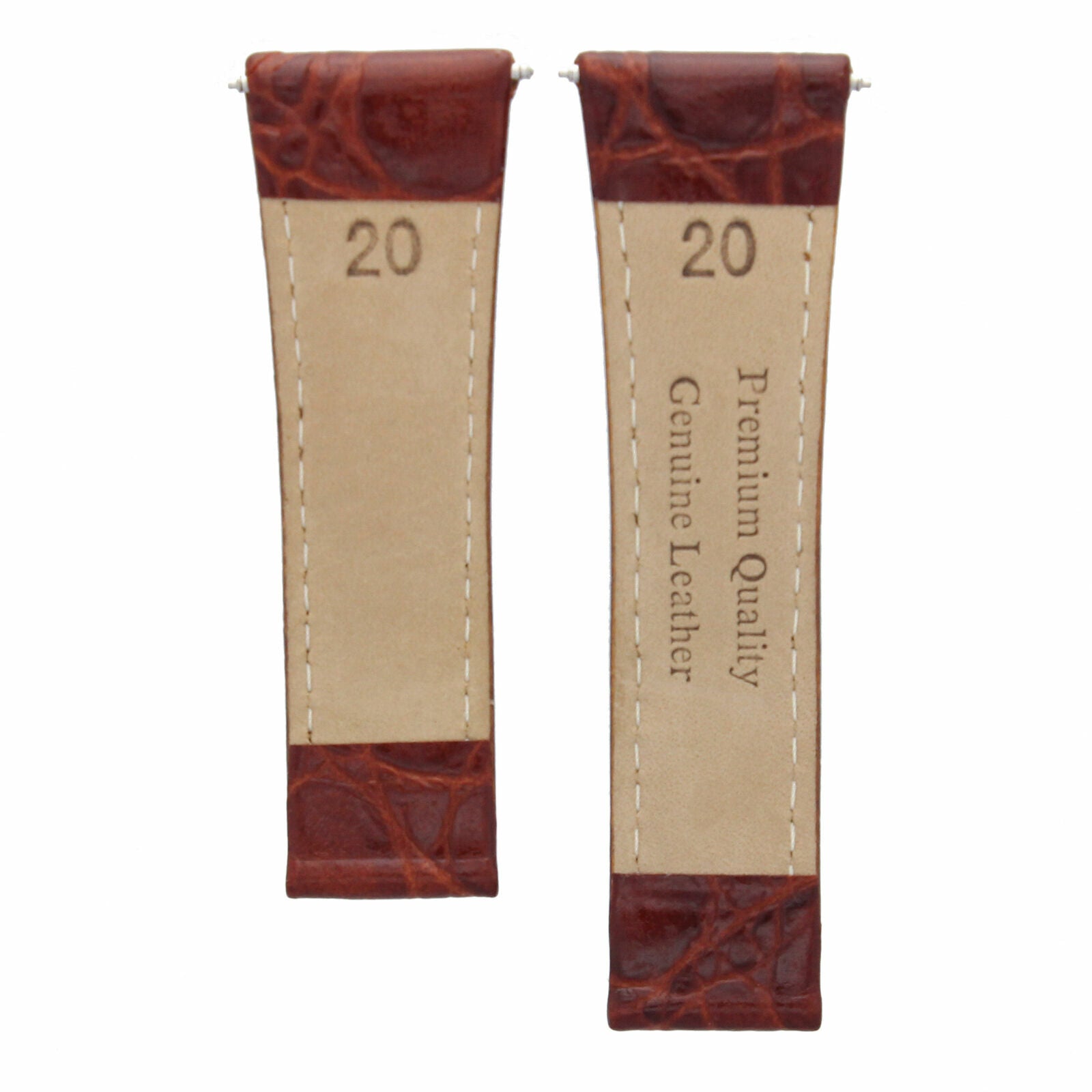 20MM GENUINE LEATHER WATCH BAND STRAP FOR ROLEX DAYTONA COGNAC / TAN REGULAR