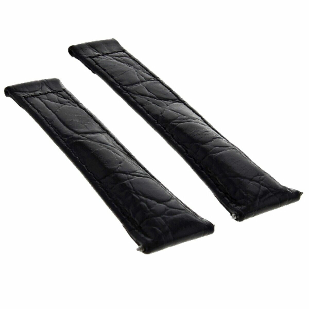 CROC LEATHER WATCH BAND FOR ROLEX DAYTONA 116519 116520 116523 BLACK REGULAR