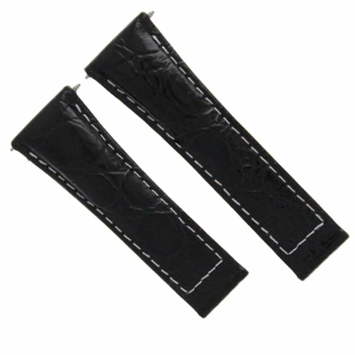 LEATHER WATCH BAND FOR ROLEX DAYTONA 16520 116518 116519 BLACK WS REGULAR
