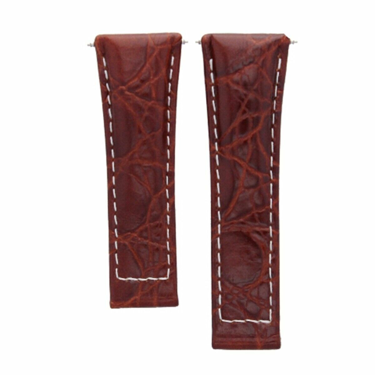 20MM CROC LEATHER WATCH STRAP FOR ROLEX DAYTONA 116519 COGNAC / TAN WS SHORT
