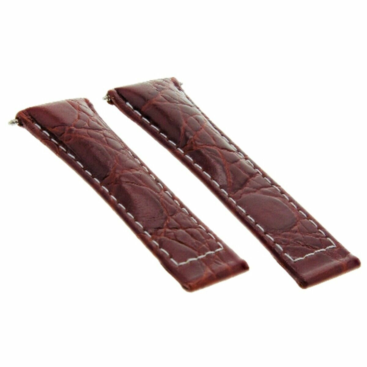 20MM CROC LEATHER WATCH STRAP FOR ROLEX DAYTONA 116519 COGNAC / TAN WS SHORT