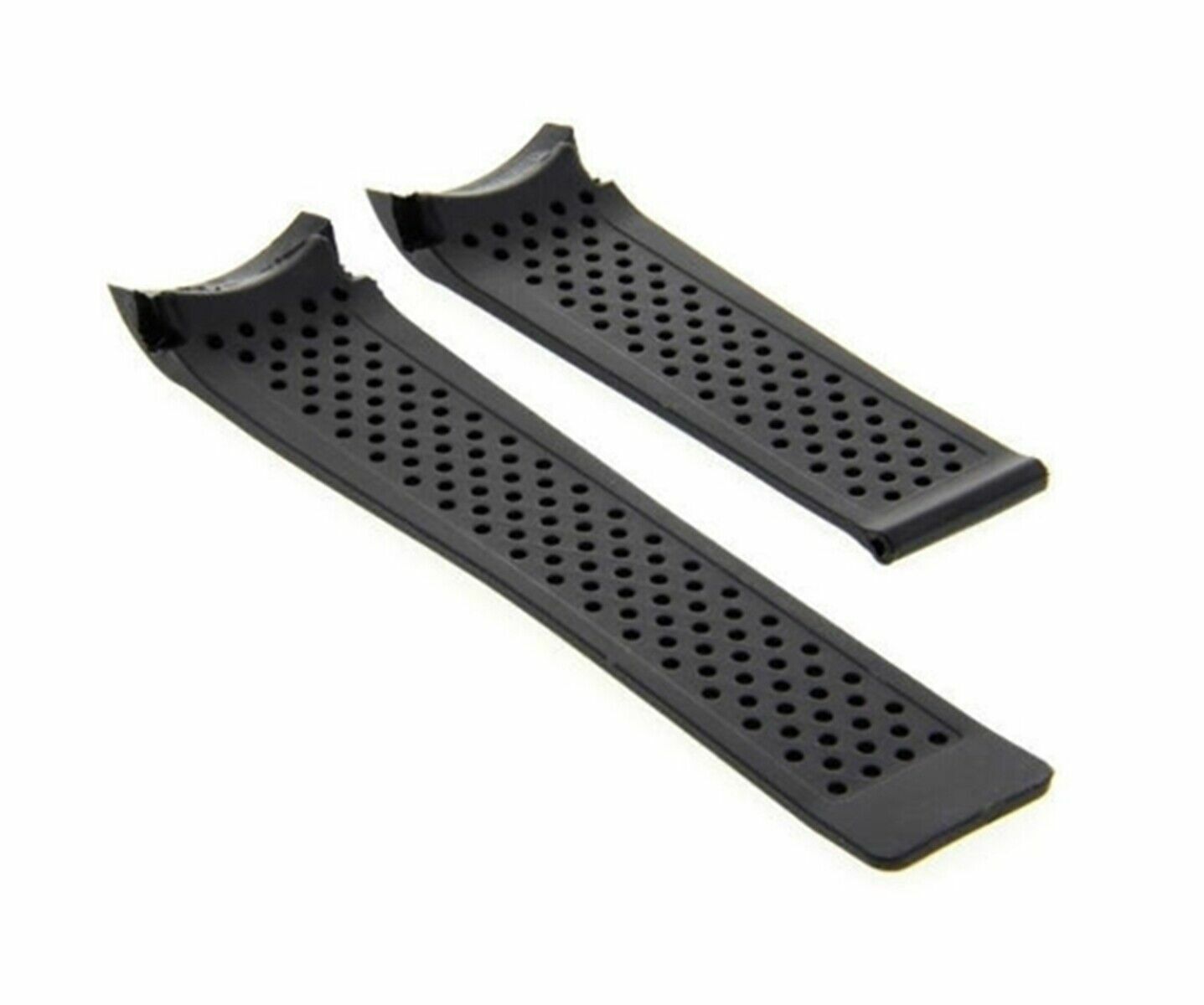 24MM RUBBER BAND STRAP REPLACEMENT FOR TAG HEUER CARRERA CALIBRE CLASP BLACK
