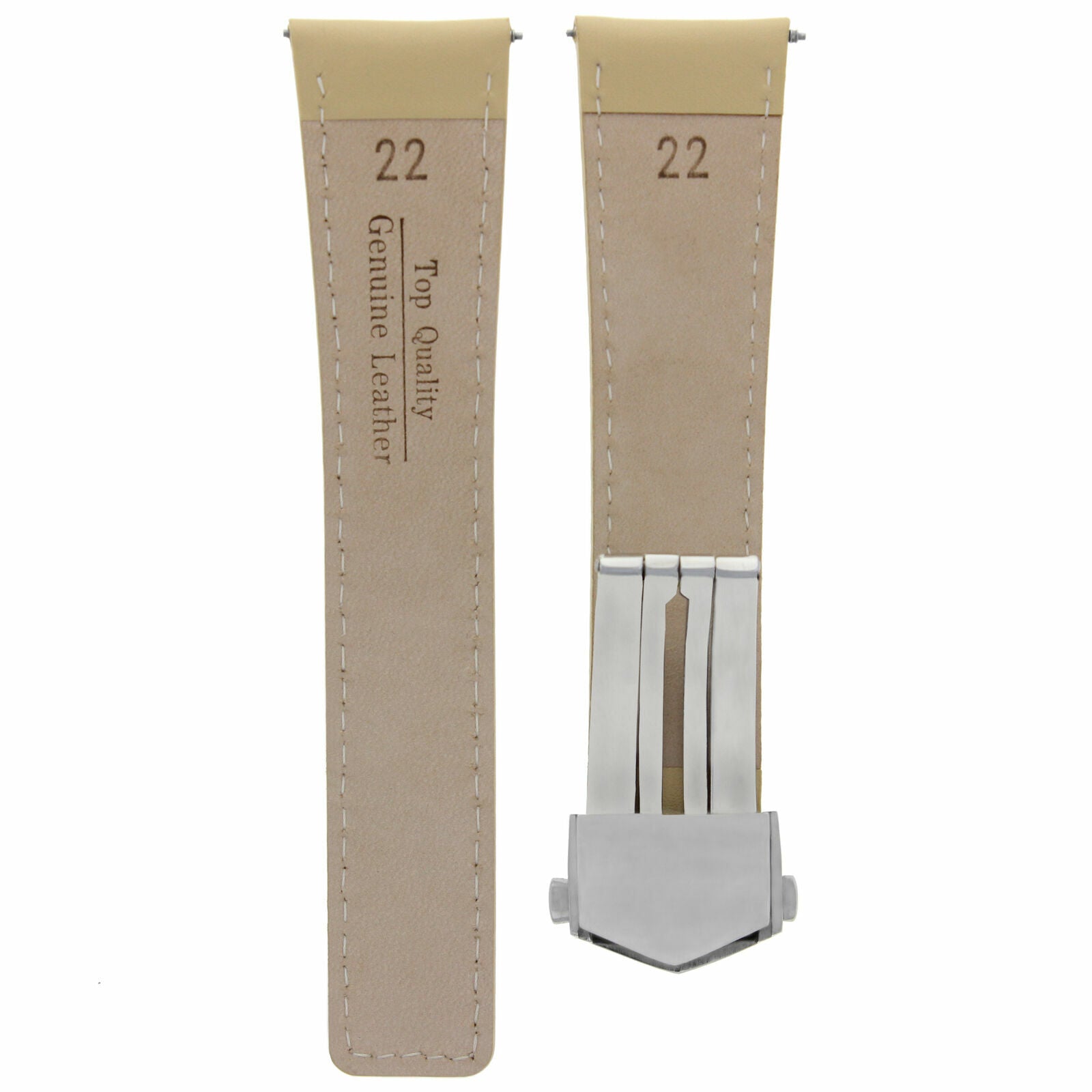 22MM LEATHER WATCH BAND STRAP FOR TAG HEUER CARRERA MONACO FORMULA F1 BEIGE
