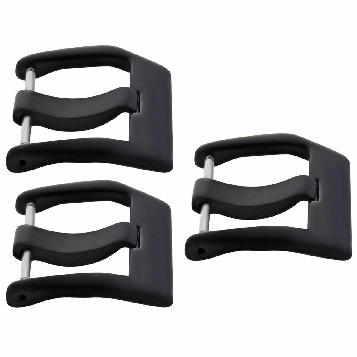 3-24MM BUCKLE FOR BELL & ROSS RUBBER BAND LEATHER STRAP BR01, BR02, BR03 BLACK