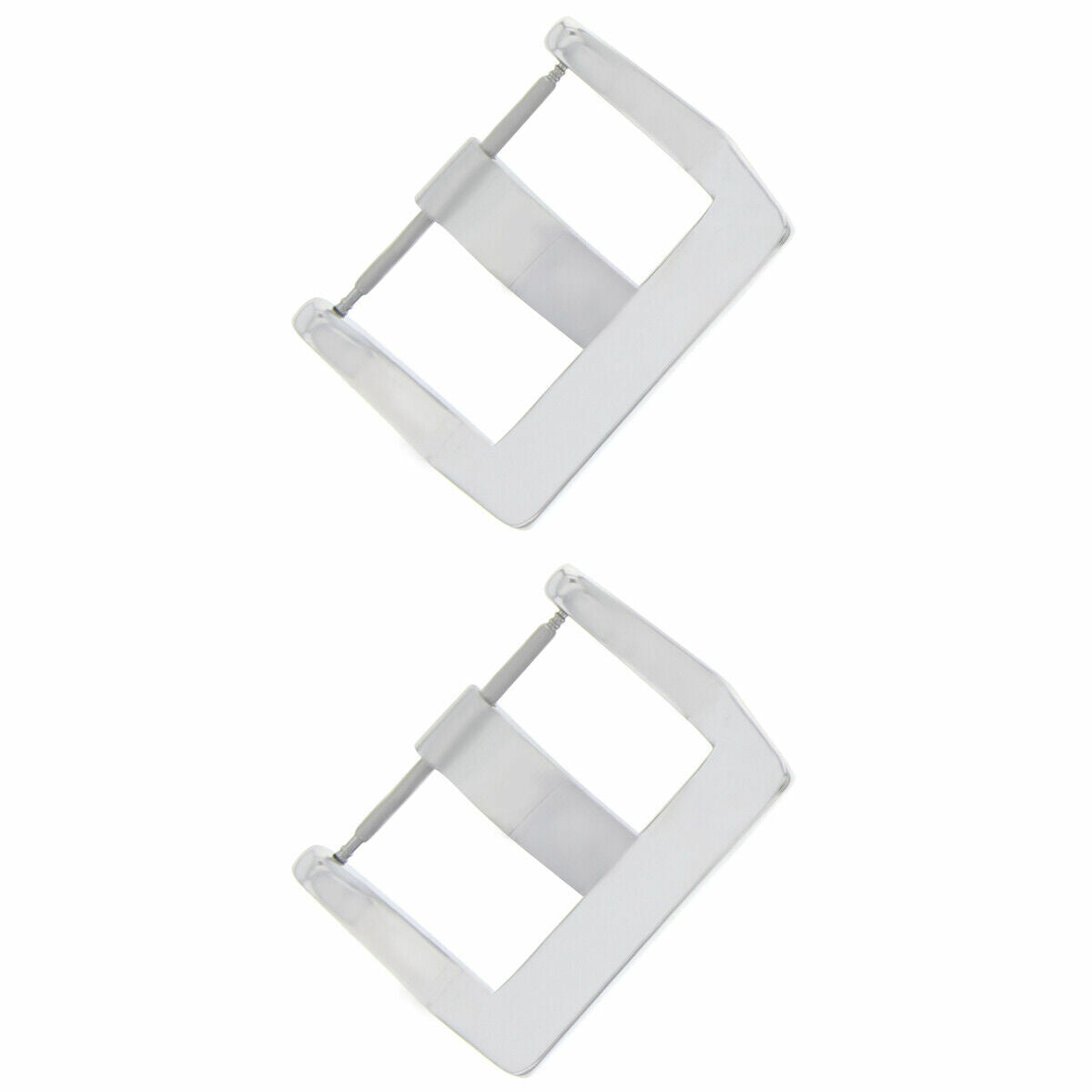 2-22MM BUCKLE FOR BELL & ROSS RUBBER BAND LEATHER STRAP BR01, BR02, BR03 SHINY