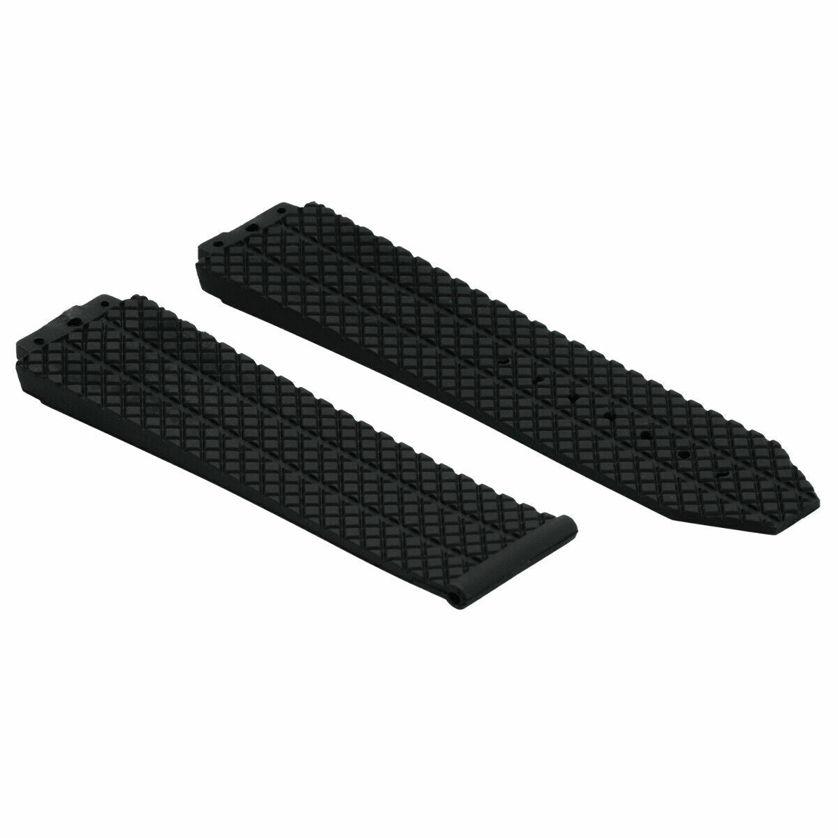 24MM RUBBER DIVER BAND TIRE STRAP FOR HUBLOT H BIG BANG CERAMIC CHRONO BLACK