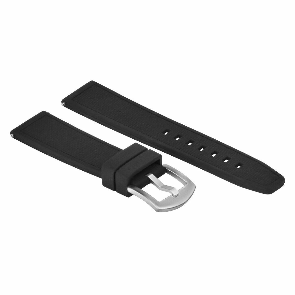 22MM RUBBER BAND STRAP FOR TAG HEUER CARRERA MONACO CALIBRE 24 12 1887 F1 BLACK