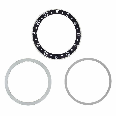 RETAINING RING + BEZEL+ INSERT FOR ROLEX GMT BLACK 1670 1675 16750 16753 16758