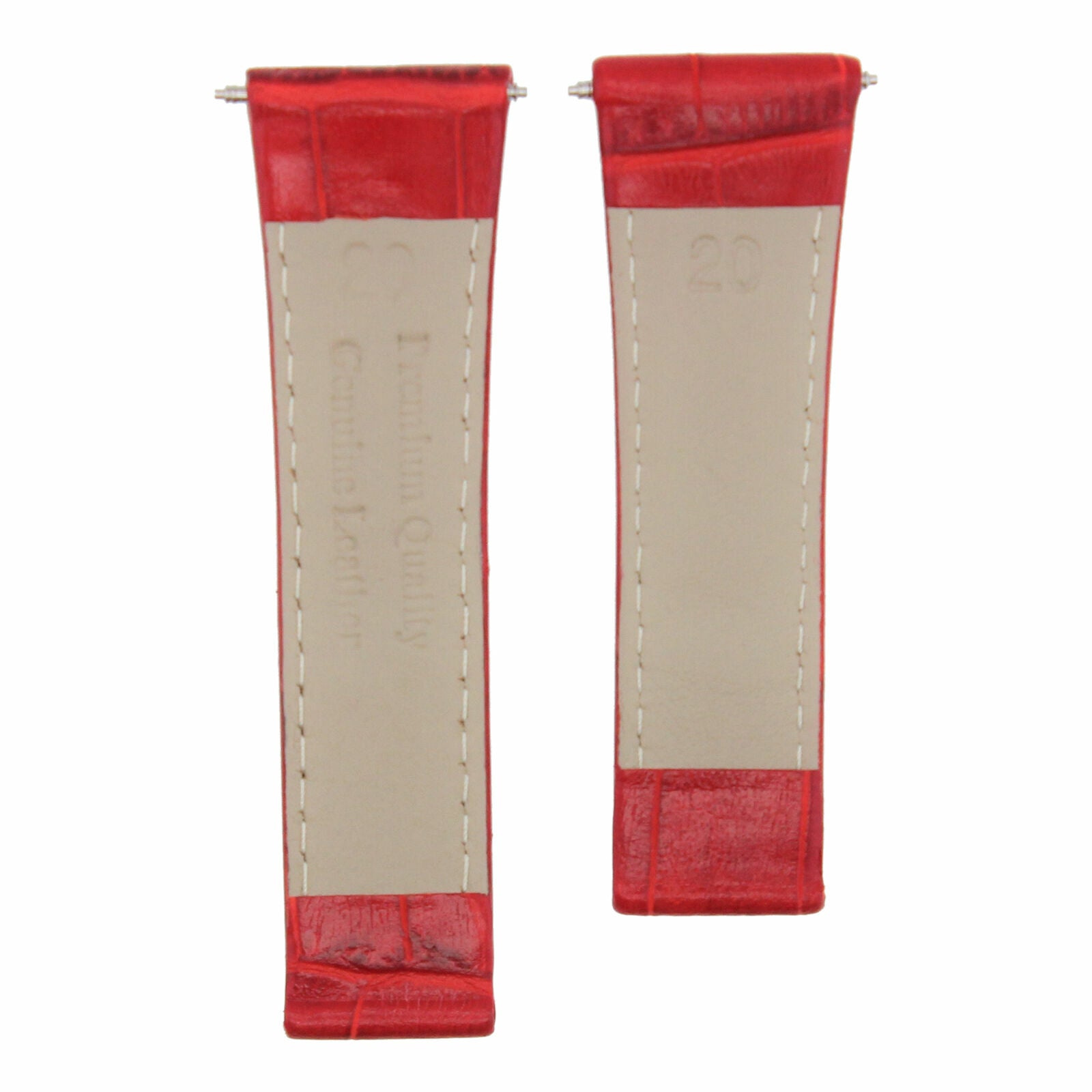 LEATHER STRAP BAND FOR ROLEX DAYTONA 16519 116520 116523 WATCH RED WS SHORT
