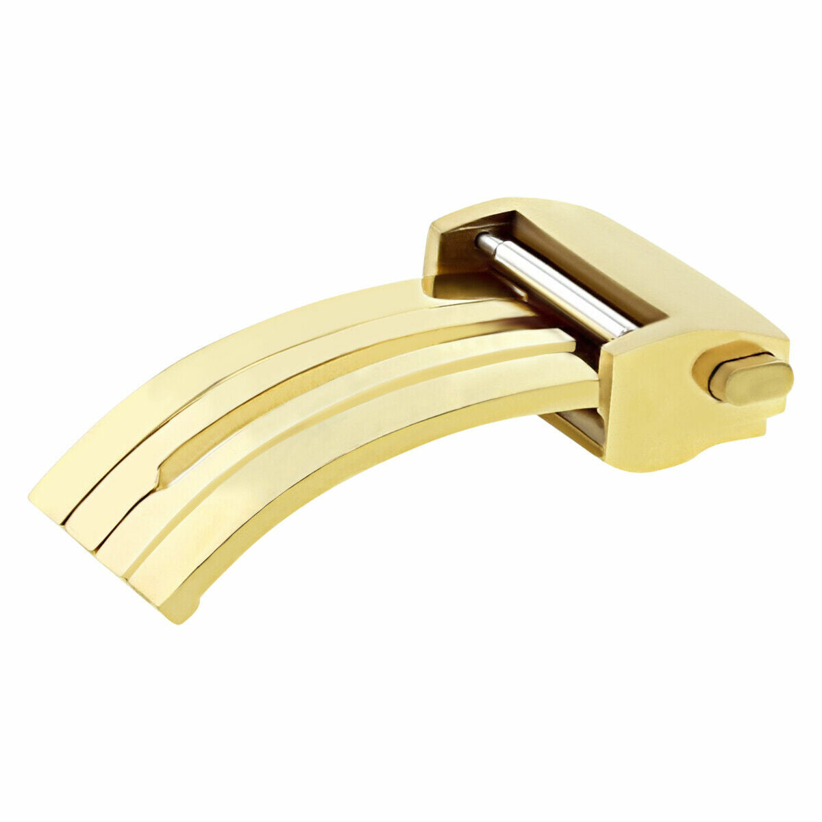 18MM DEPLOYMENT CLASP FOR TAG HEUER CARRERA FIT FC5014 FC5030 LEATHER BAND GOLD