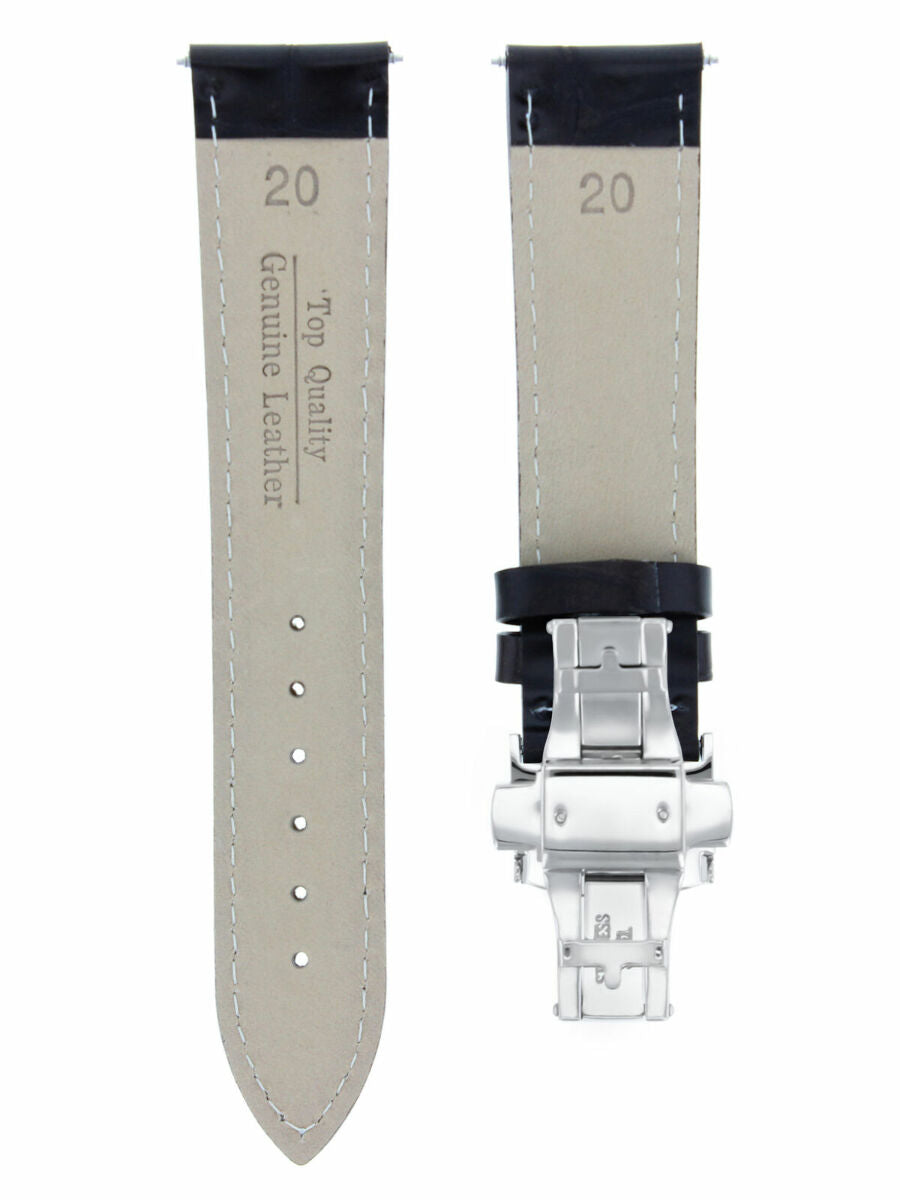 20MM LEATHER STRAP BAND FOR TISSOT 1853 LE LOCLE T41.1.483.53 CLASP D/BROWN WS