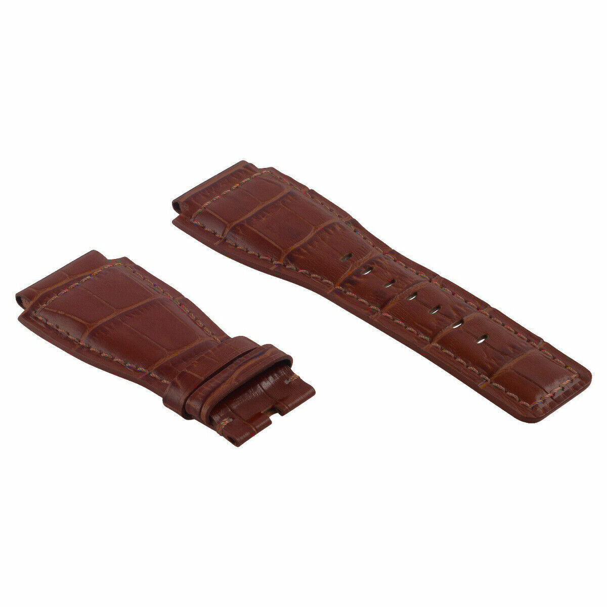 NEW 24MM GENUINE LEATHER WATCH BAND STRAP FOR BELL & ROSS BR-01-BR-03 WATCH TAN