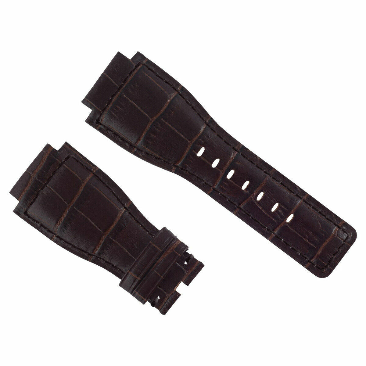 NEW 24MM LEATHER WATCH BAND STRAP FOR BELL & ROSS BR-01-BR-03 WATCH BROWN