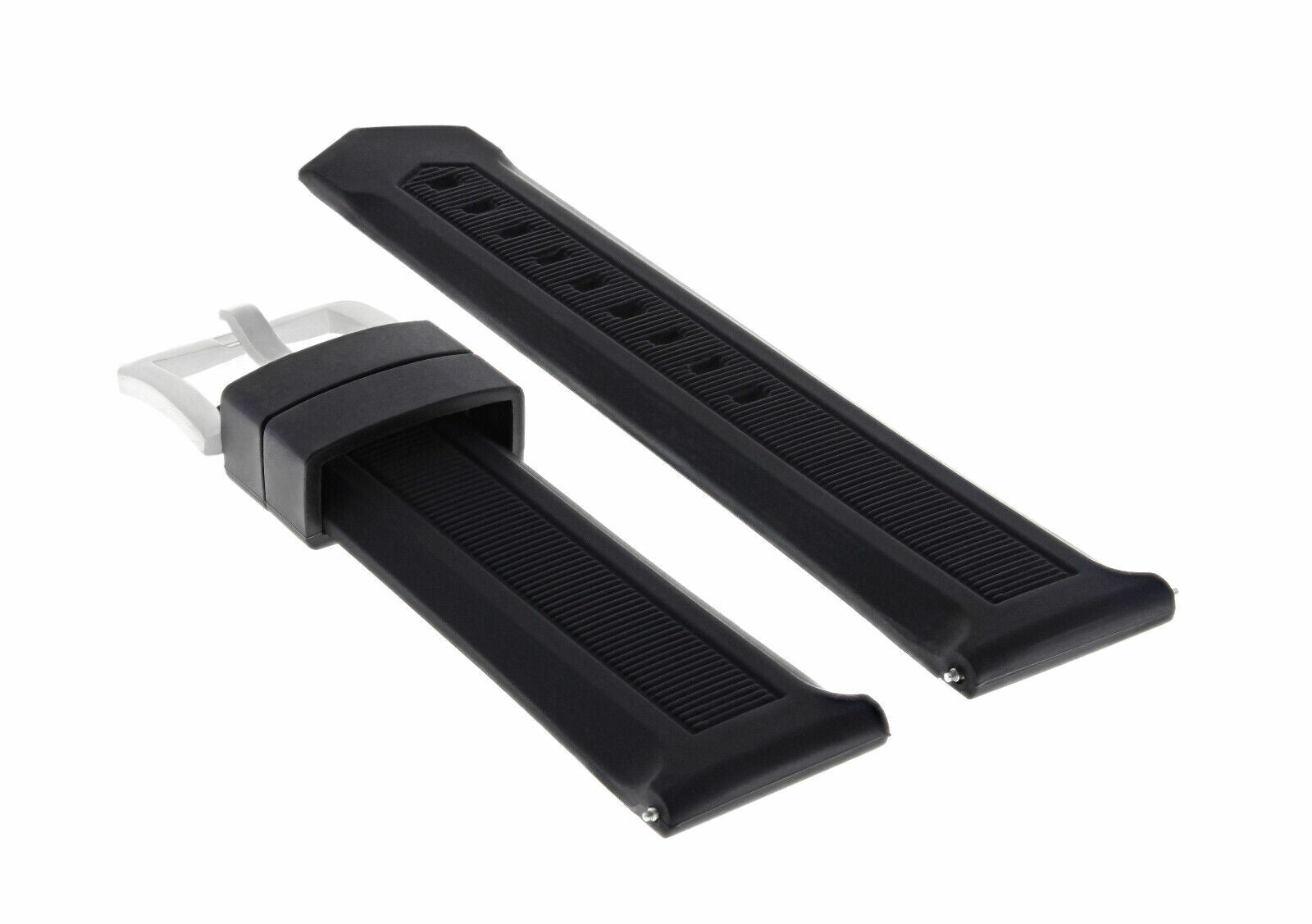 22MM RUBBER BAND STRAP FOR TAG HEUER CARRERA F1 FORMULA WAH1010 ,WAH1011 BLACK