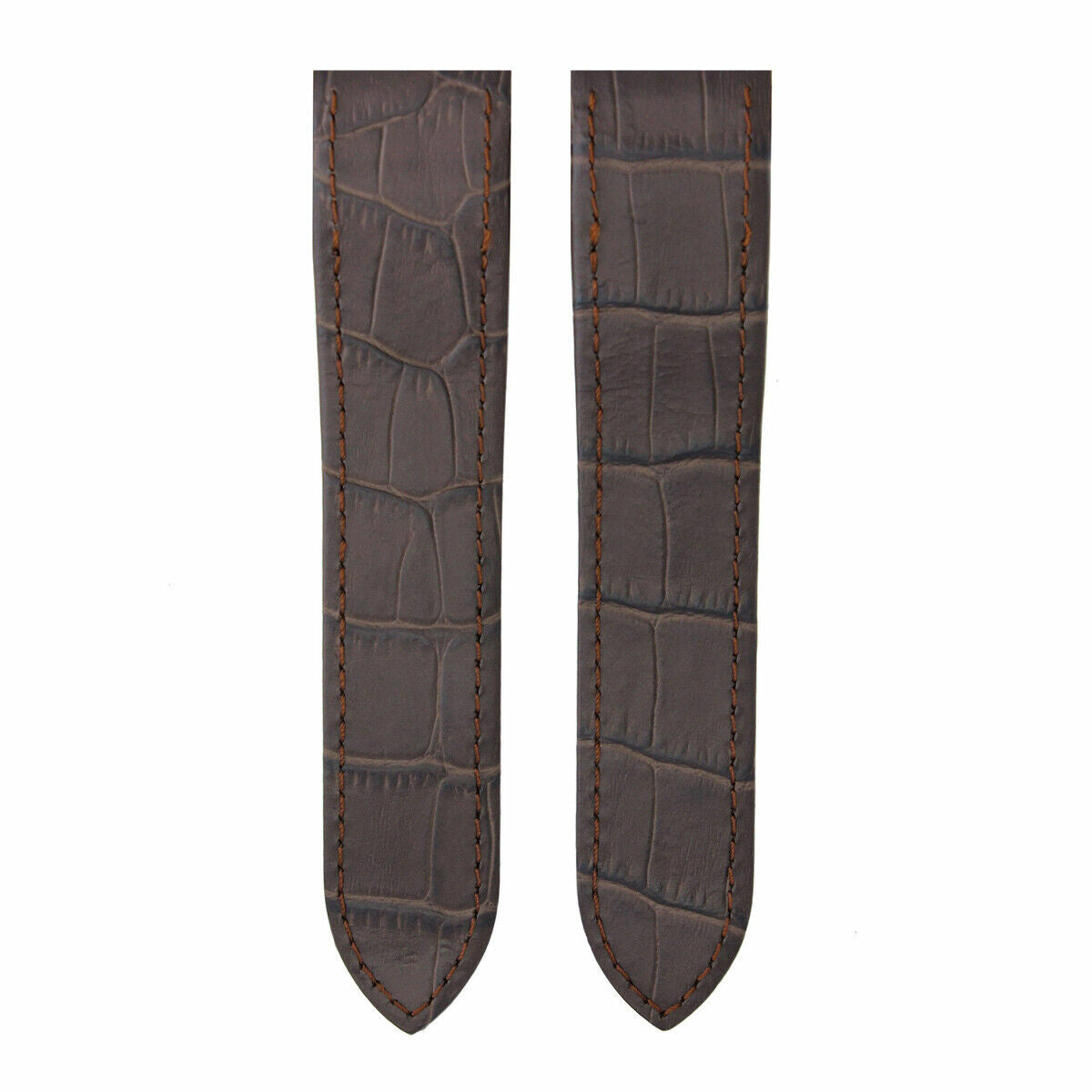 23MM LEATHER BAND ALLIGATOR GRAIN STRAP FOR 38MM CARTIER SANTOS 100 LARGE BROWN