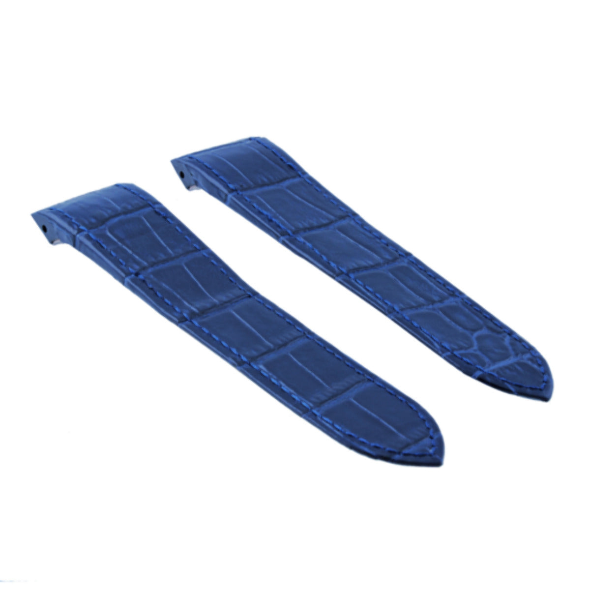 20MM REPLACEMENT LEATHER STRAP BAND FOR CARTIER SANTOS 100 MEDIUM 32MM BLUE