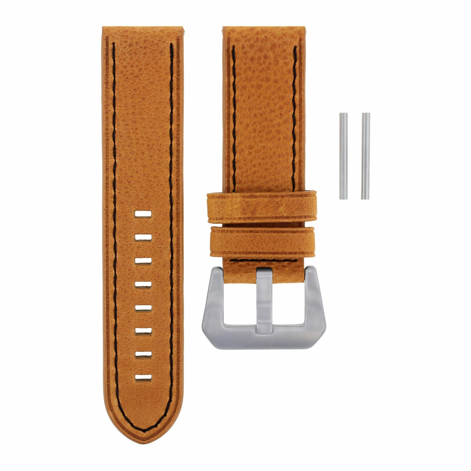 22MM PREMIUM PAM LEATHER WATCH BAND STRAP FOR PANERAI PAM GMT TAN TOP QUALITY