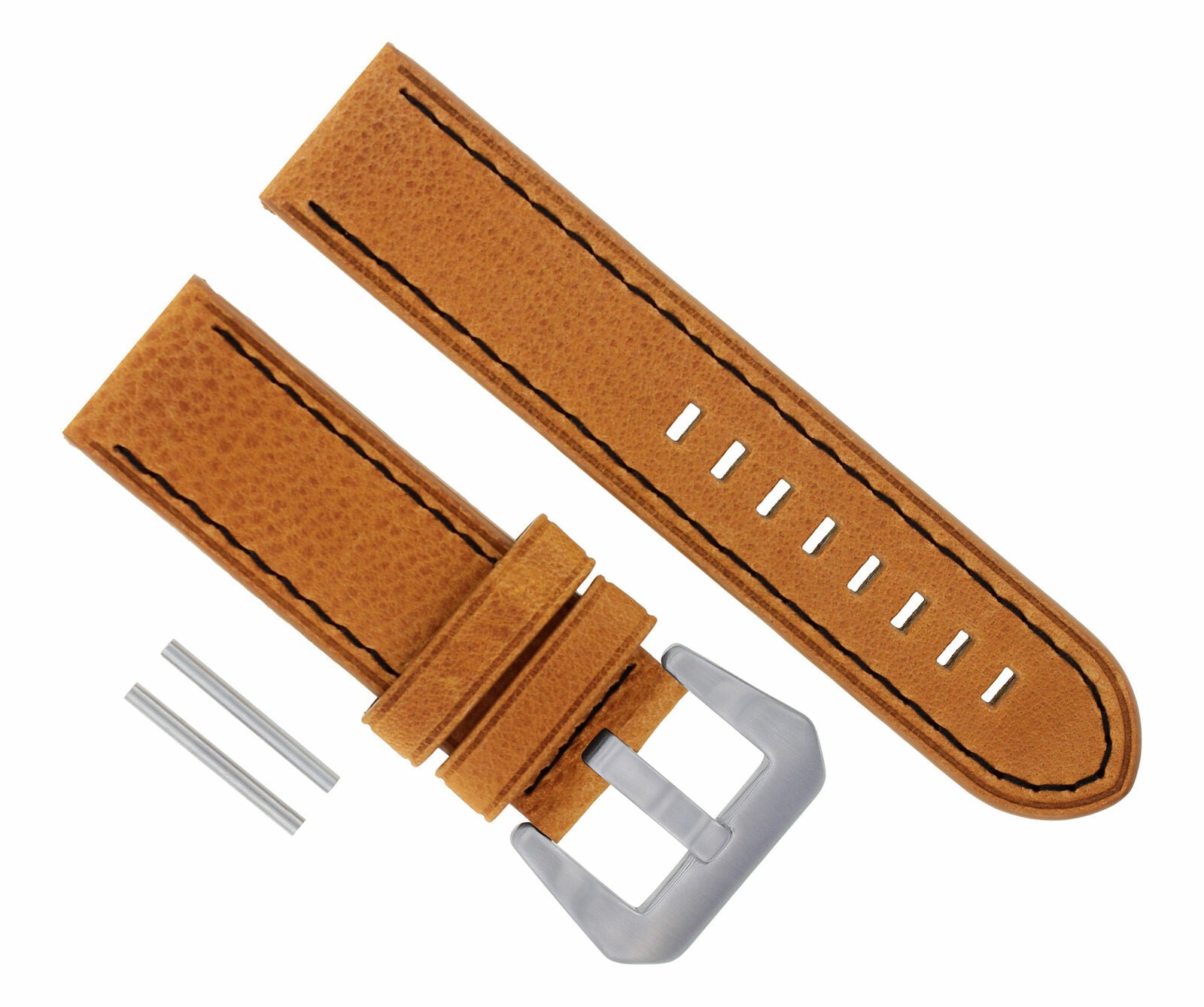 22MM PREMIUM PAM LEATHER WATCH BAND STRAP FOR PANERAI PAM GMT TAN TOP QUALITY
