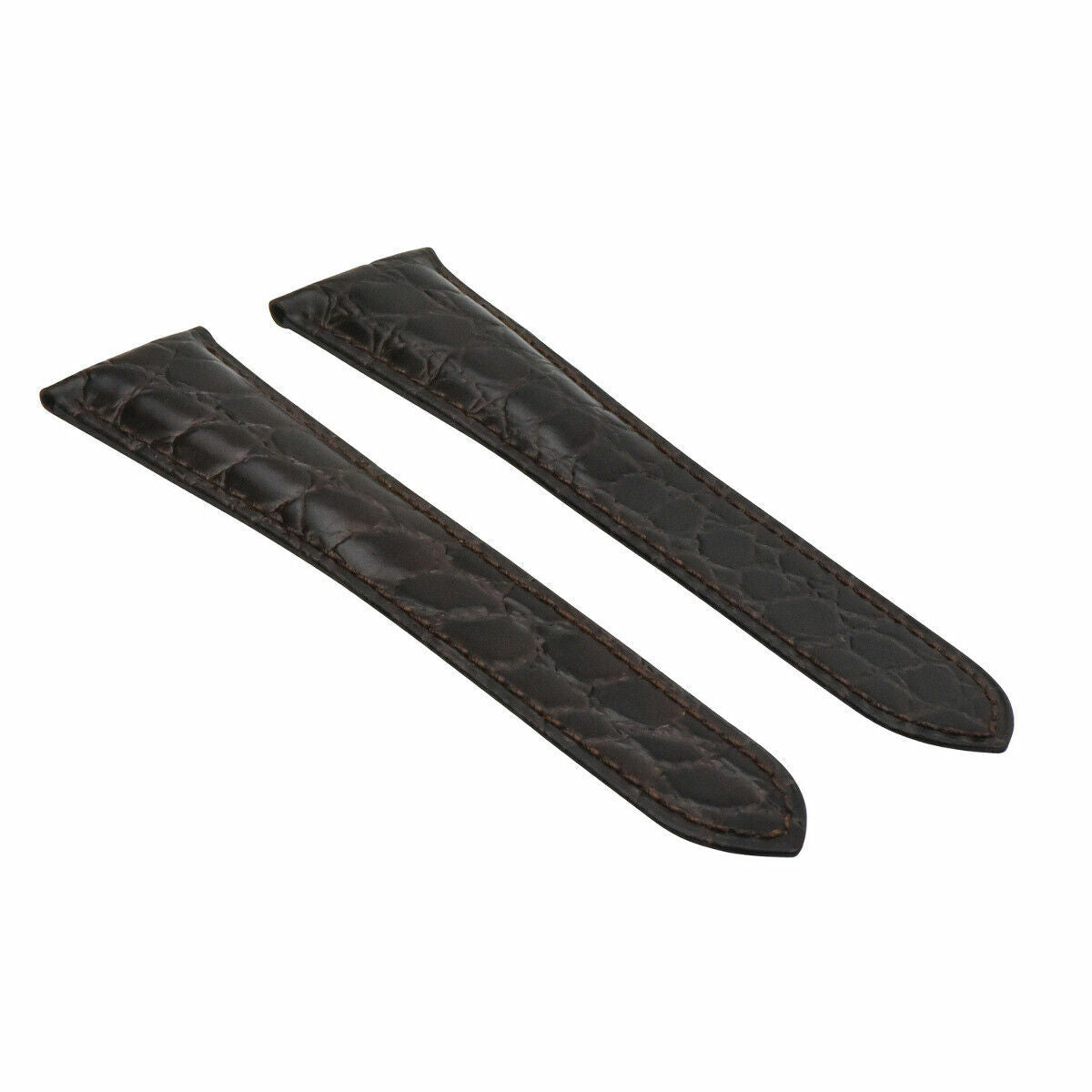 20MM GENUINE LEATHER STRAP BAND FIT CALIBRE DE CARTIER SANTOS DUMONT WATCH BROWN