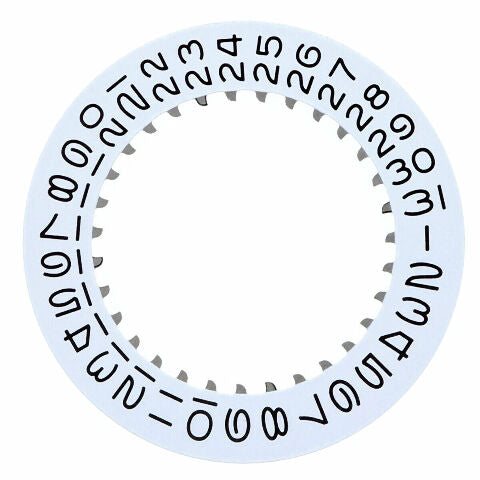 CALENDAR DATE DISC FOR ROLEX OYSTER QUARTZ 5035 17000 17013 17014 WATCH WHITE