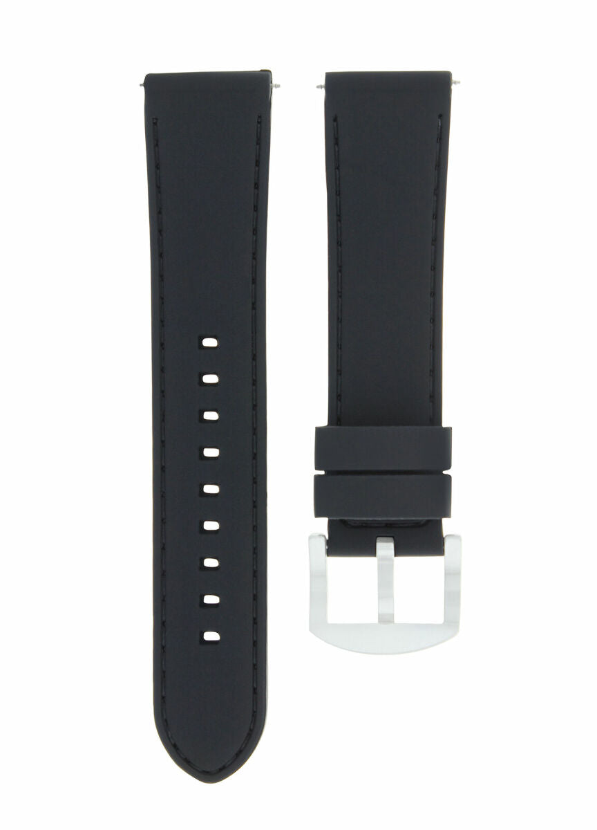 20MM SOFT RUBBER DIVER WATCH STRAP BAND FOR IWC PILOT PORTUGUESE TOP GUN BLACK