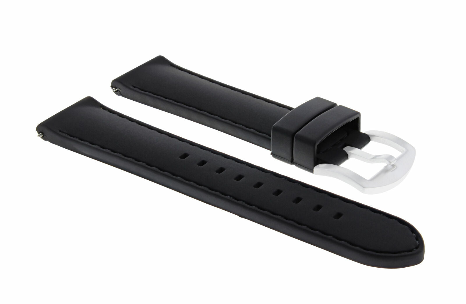 20MM SOFT RUBBER DIVER WATCH STRAP BAND FOR IWC PILOT PORTUGUESE TOP GUN BLACK