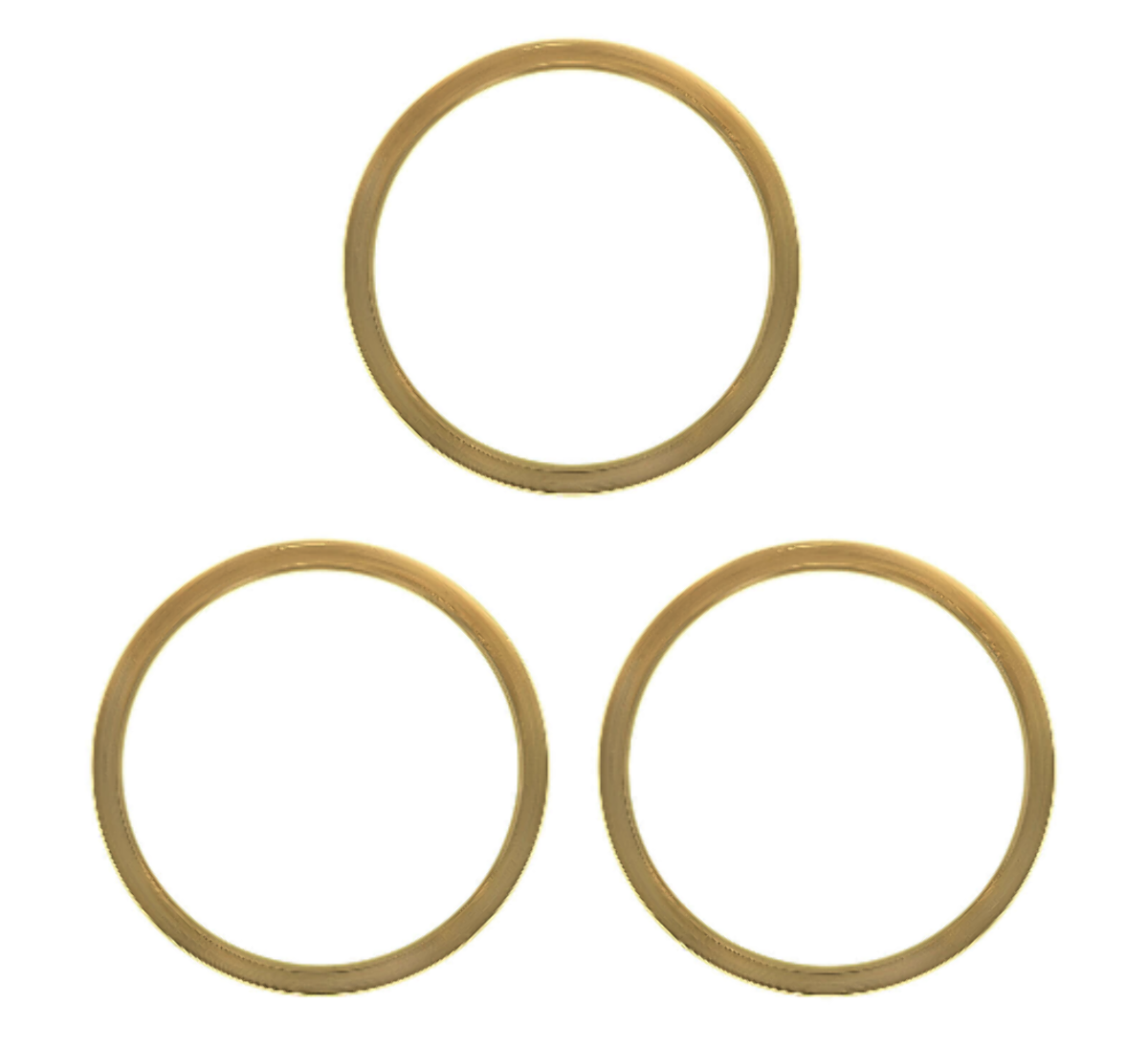 3 FLUTED BEZEL FOR 36MM ROLEX MENS DATEJUST, PRESIDENT 16013, 16234, 16030 GOLD