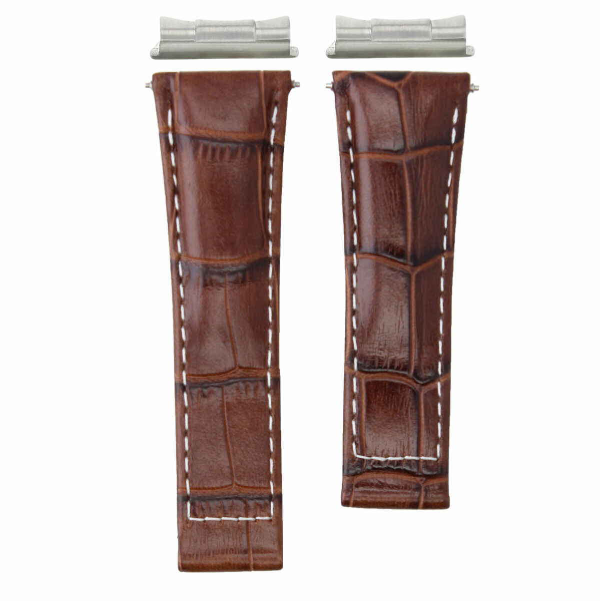 LEATHER BAND STRAP FOR 16518 16523 ROLEX DAYTONA + END PIECE BROWN WS TQ REGULAR