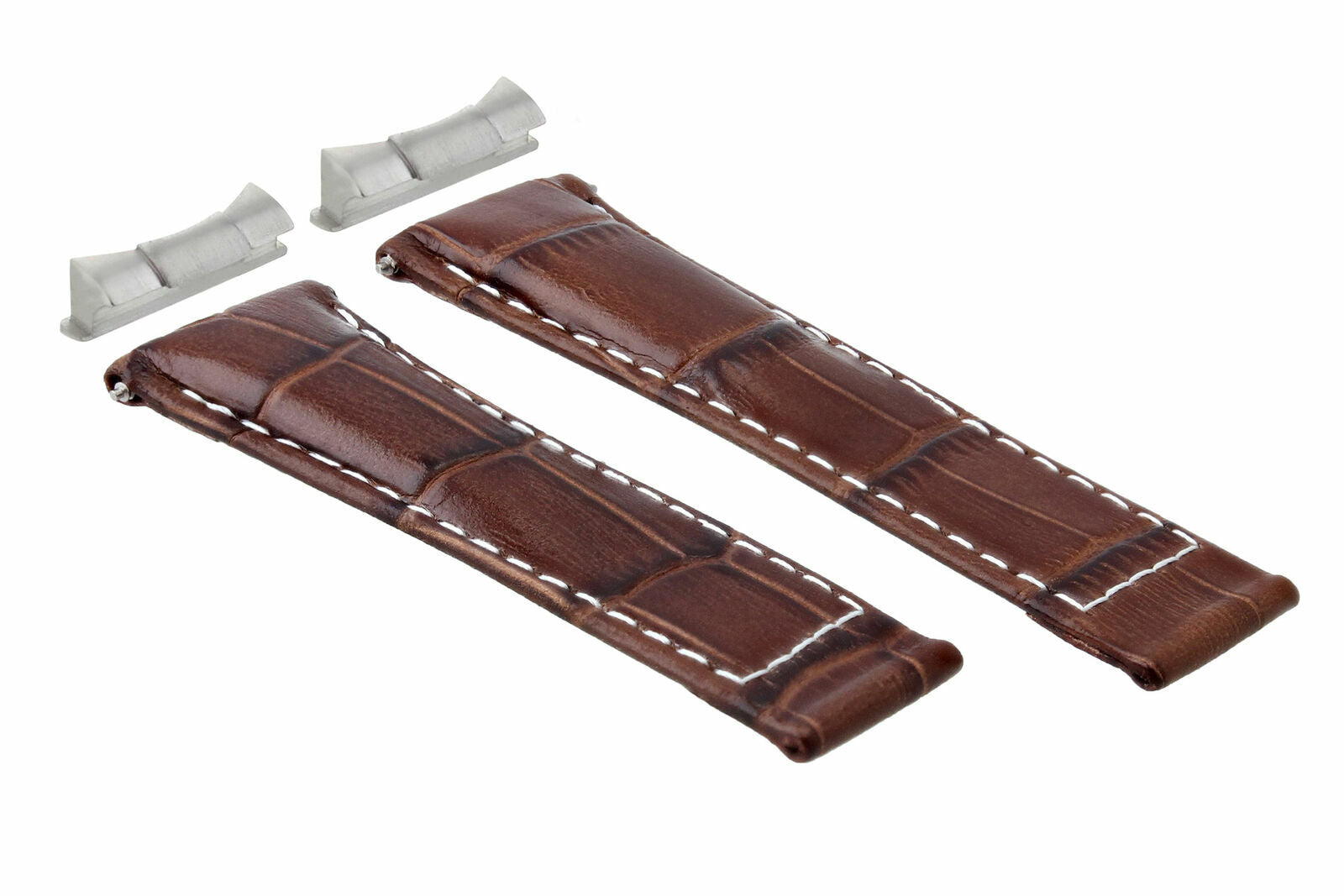 LEATHER BAND STRAP FOR 16518 16523 ROLEX DAYTONA + END PIECE BROWN WS TQ REGULAR