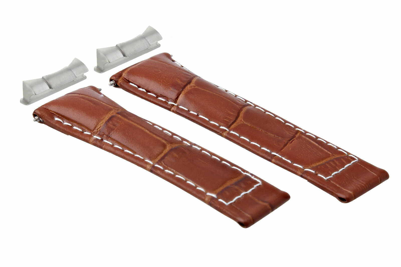 LEATHER BAND STRAP FOR ROLEX DAYTONA 116519 + END PIECE COGNAC/TAN REGULAR WS
