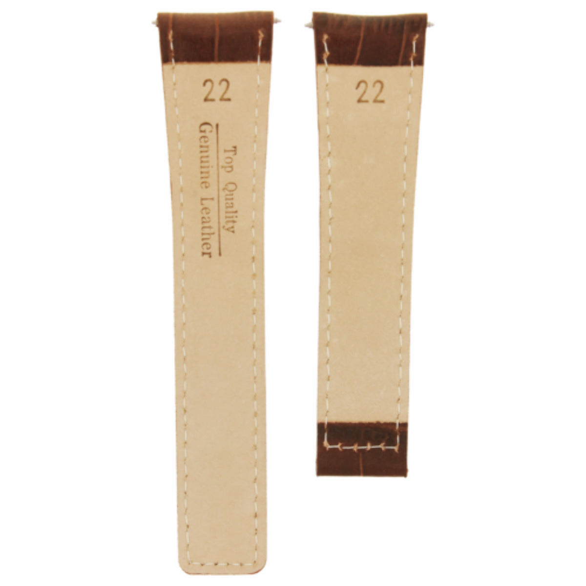 LEATHER WATCH STRAP BAND 22/18MM FOR BREITLING BENTLEY DEPLOYMENT CLASP BROWN