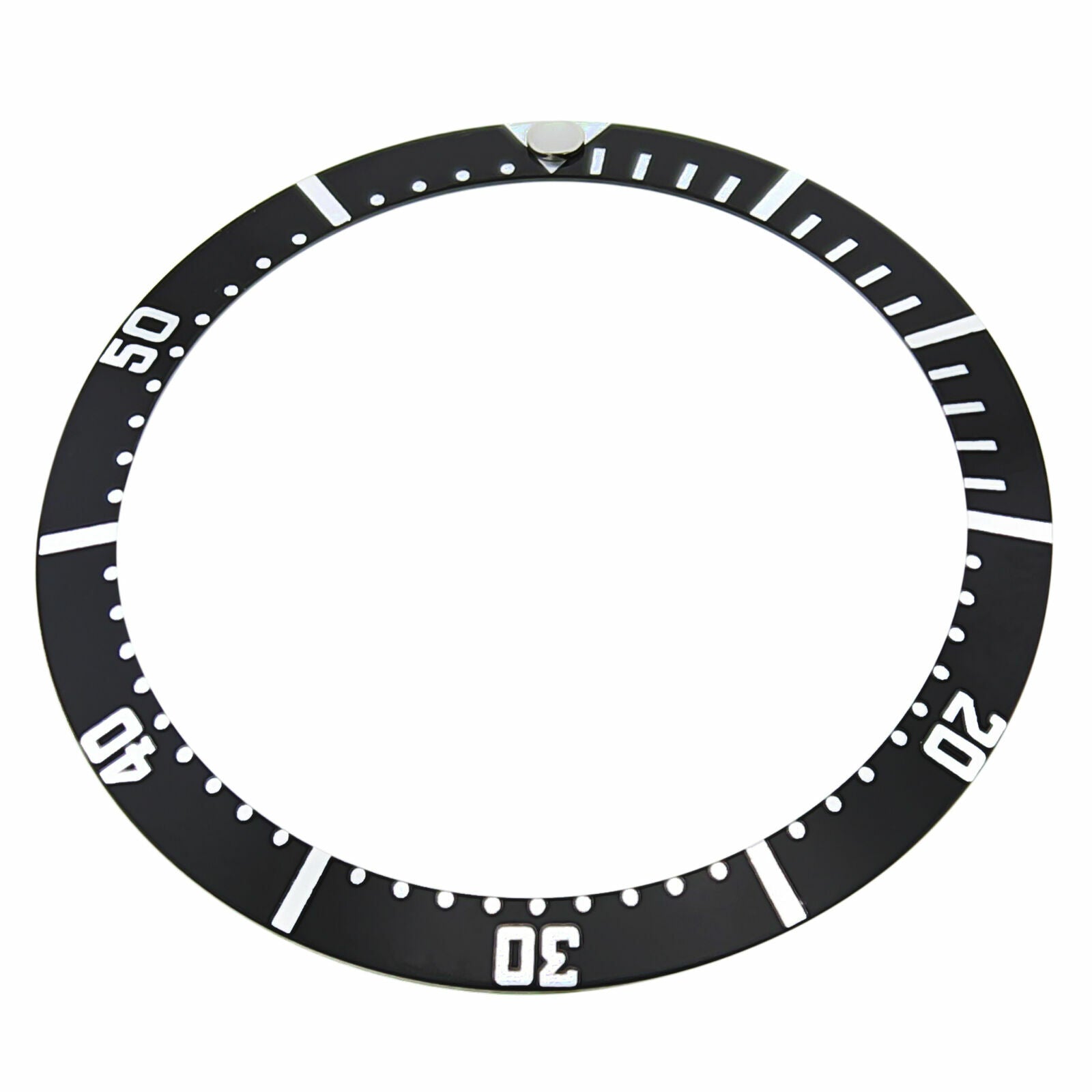 BEZEL INSERT FOR OMEGA SEAMASTER 166.027 WATCH BLACK 37MM X 30MM