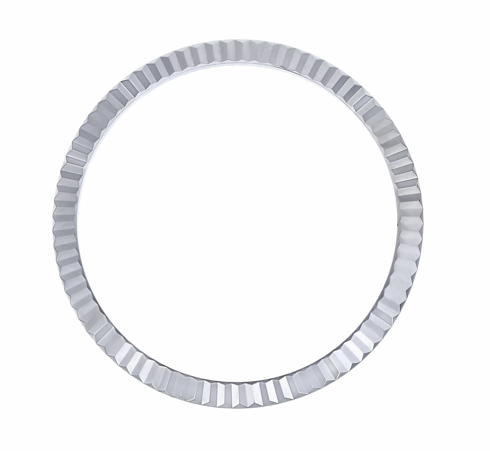 18K WHITE GOLD FLUTED BEZEL FOR ROLEX, PRESIDENT DAY DATE 18029, 18039, 18049